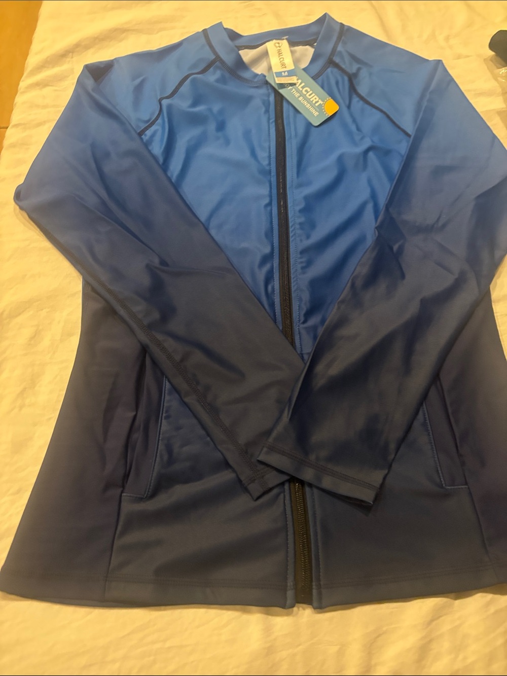 Halcurt Blue Zip-Up UPF 50+sun protective Jacket